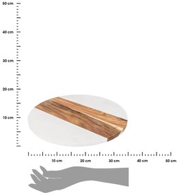 Mramorový otočný servírovací podnos Marie, (fi) 35 cm