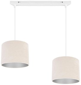 Závesné svietidlo Mediolan, 2x textilné tienidlo (výber z 10 farieb), (výber z 3 farieb konštrukcie), ch