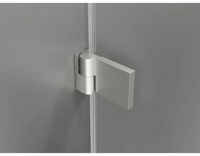 Mexen Lunar-B Duo výklopný sprchový kút 100 x 90 cm, číre sklo, brúsená oceľ, 832-100L-090P-97-00