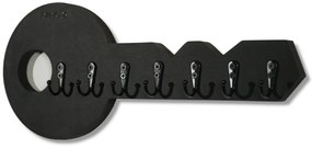 Dekorstudio Drevený vešiak na kľúče FAB čierny