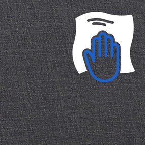 Hojdacie kreslo stolička Morelia - látka, drevené nohy orech - Tmavo sivá