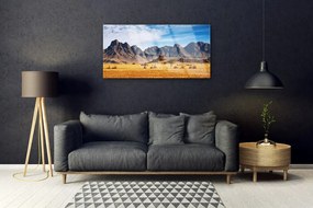 Skleneny obraz Púšť hory príroda 120x60 cm