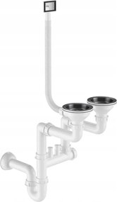 Erga HD, 2-komorový oceľový drez 780x450x210 mm, grafitová, ERG-MLS-HD7845B