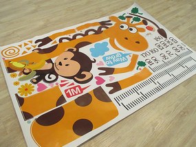 Veselá Stena Samolepka na stenu na stenu meter Žirafa Veľkosť: 155 x 88 cm