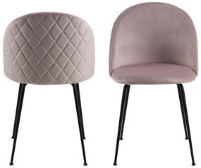 Štýlová jedálenská stolička Alexandre, svetloružová