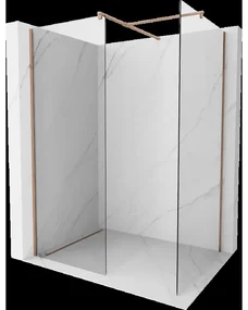 Mexen Kioto sprchová stena Walk-in 155 x 80 cm, transparentná, ružové zlato - 800-155-202-60-00-080