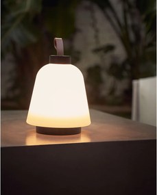 Biela plastová LED stmievateľná stolová lampa (výška 24 cm) Udiya – Kave Home