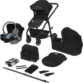 Lionelo - Kombinovaný kočík 3v1 BIANKA Black Onyx