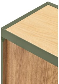 Zelená nízka komoda v dekore duba 110x85 cm Arista – Teulat