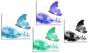 Set obrazov farebné motýle Varianta: 4x 40x40