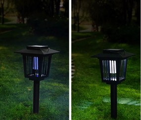 Bluegarden Bluegarden, LED solárna lampa proti hmyzu 15x15x27 cm J-22, čierna, OGR-02107