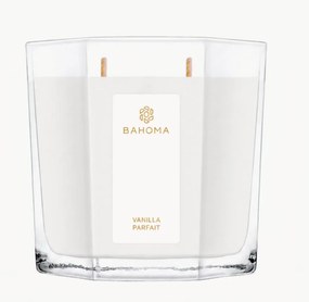 Ručne liata XL osemhranná sviečka Vanilla Parfait (Vanilla, Plum)