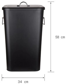 BINSTER Odpadkový kôš 41 l - čierna