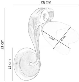 ONLI - Nástenné svietidlo SONIA 1xE14/6W/230V bronzová