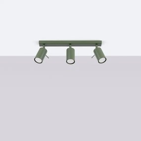 Sollux SL.1502 - Bodové svietidlo RING 3xGU10/10W/230V zelená