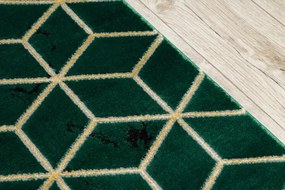 Behúň EMERALD exkluzívny 1014 glamour, styl kocka zelený/zlatý