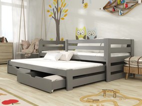 Detská posteľ 90 x 190 cm Keith (s roštom a úl. priestorom) (grafit). Vlastná spoľahlivá doprava až k Vám domov. 1013046