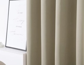 Závěs OXFORD 140x270 cm, světle béžový Zavesenie: Riasiaca páska