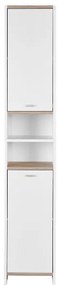 Livarno home Vysoká skrinka do kúpeľne, biela, 34 x 186 x 28 cm  (100392769)