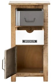 furniture-nabytek.cz - Masívna kúpeľňová spodná skrinka Pune z mangového dreva, lakovaná, viacfarebná – 42×30×80 cm