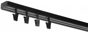 Dekodum PVC stropná lišta Jednoduchá čierna Dĺžka koľajnice (cm): 210, Typ prichytenia: Háčiky