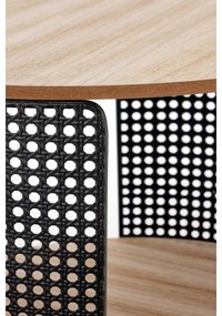 Konferenčný stolík TRAFICA 41x41 cm čierna/béžová