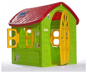 LEAN TOYS Záhradný domček pre deti zeleno-červený