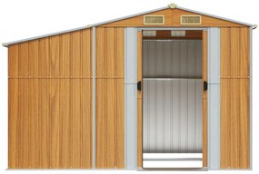 Záhradná kôlňa svetlohnedé 277x192,5x179 cm pozinkovaná oceľ