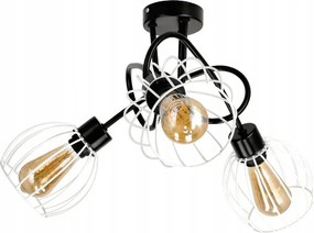 LED stropná lampa LOFT light - 3xe27 - druce ball white