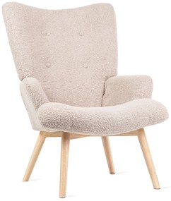 Kreslo ušiak MOSS BOUCLÉ BEIGE