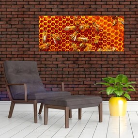 Obraz - Medový plást (120x50 cm)