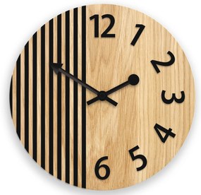 Dřevěné nástěnné hodiny Londyn 33 cm hnědé/černé