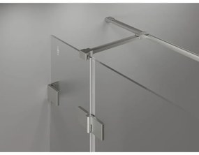 Mexen Lunar T, sklápací sprchový kút ľavý 110 x 100 cm, 8mm číre sklo, oceľový profil, 834T-110-100-97-00-L