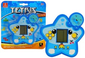 LEAN TOYS : ELEKTRONICKÁ HRA TETRIS V TVARE HVIEZDY - MODRÁ