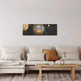 Obraz - Abstrakcia (s hodinami) (90x30 cm)