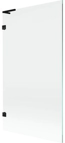 Mexen, Mexen Lunar L 1-krídlová vaňová zástena 100 x 150 cm, transparentná, čierna - 897L-100-000-70-00