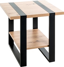 XXXLutz PRÍRUČNÝ STOLÍK, čierna, farba duba - Stolíky do obývačky - 001931102803
