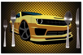 Sablio Prestieranie Chevrolet Camaro Žltá mriežka: 40x30cm