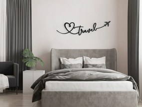 drevko Drevený nápis na stenu Travel Rozmer obrazu: 12 x 44,5 cm, Farba dekorácie: Čierna