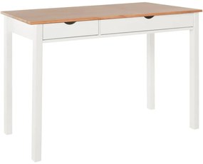 Bielo-hnedý pracovný stôl z borovicového dreva Støraa Gava, dĺžka 120 cm