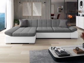 Rohová sedacia súprava Magnir, Dostupné poťahy: ekokoža Soft 017 + Lux 06 + Lux 05, Strana: pravá