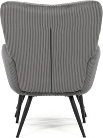 Kreslo sivé s podnožkou AK-L7285 GREY6