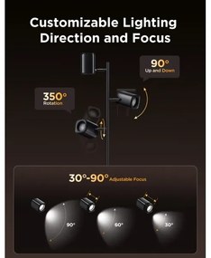 Govee - LED RGBICWW Stmievateľná stojacia lampa TREE MATTER LED/48W/230V Wi-Fi