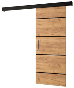 Posuvné dvere 80 cm Slavdro 4 (craft zlatý + čierna matná). Akcia -6%. Vlastná spoľahlivá doprava až k Vám domov. 1108827