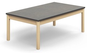 Stôl DECIBEL, 1400x800x530 mm, akustické linoleum - tmavošedá
