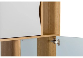 Knižnica s dvierkami v tyrkysovomodrej farbe Woodman Avon