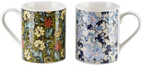 Porcelánový hrnček Colorato Floral 400 ml sada 2ks