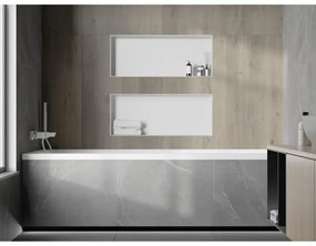 Mexen X-Wall-NR, polička na zapustenie pod obklad bez goliera 75 x 30 cm, biela, 1921753010