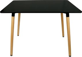 AKCE Čierny jedálenský stôl BERGEN 140x80 cm II. akosť