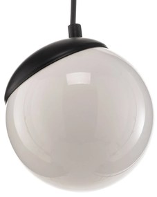 Závesná lampa Sfera 1-plameňová sklo/kov čierna